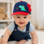 Bold N Elegant Cartoon Denim Cap for 1-6 Months Infant Baby Boy Girl | Cute Cartoon Hat Summer Cap for Children - Image 2