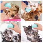 ZOIVANE Dog Bath Brush | Soft Silicone Bristles Pet Grooming/Bathing & Massage Brushes | Dog & Cat Accessories | Labrador, German Shepherd, Golden Retriever | Shampoo Dispenser Washing Brush-Pack of 1 - Image 7