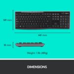 Logitech MK270r Wireless Keyboard and Mouse Combo for Windows, 2.4 GHz Wireless, Spill-Resistant Design, 8 Multimedia & Shortcut Keys, 3-Year Battery Life, PC/Laptop Black - Image 8