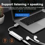 Sounce USB to 3.5mm Female Adapter, USB Headphone Audio Jack External Stereo Sound Cable Cord Splitter for MacBook, Laptop, Linux, PS4, Headset - Grey - Image 2
