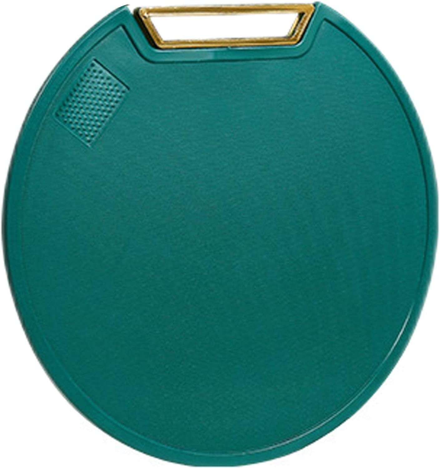 61cAT2AHivL._SL1499_.jpg Circle Double-Sided Chopping Board Antibacterial Chopping Block Thickened Kitchenware Safe Durable 360°Rotatable Round Cutting Serving Chopping Board with Rotatable Handle - Image 1