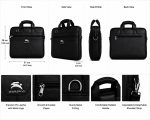 SIRSKA Laptop Bag Brief case in Faux Leather, 15.6 inch | Shoulder Strap Included, Padded Laptop Compartment, Multiple Pockets, Top Carry Handles, Office Messenger Bag - Image 7