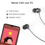 Ambrane Stringz 38 Wired Headphones with Mic, Powerful HD Sound with High Bass, Tangle Free Cable, Comfort in Ear Fit, 3.5mm Jack (Black), Normal - Image 4