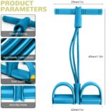 KLIMET Pull Reducer Training Bands Resistance Pedal Exerciser | 4 Tube Body Puller for Home Workout, Yoga & Crossfit | Arm, Leg, Tummy & Full Body Exercise Equipment for Men & Women - Image 2