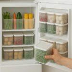 Food Storage Containers, 1L Capacity, BPA-Free Plastic, Clear Rectangular, Stackable with Snap-on Lids (6 Pcs, 1200Ml)