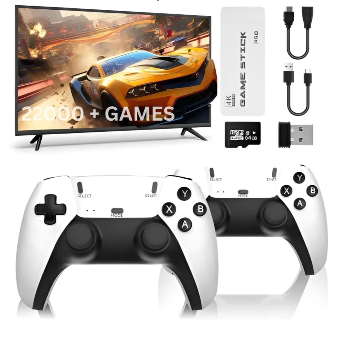 61cuZKIXrQL._SL1401_.jpg Newly Retro video game 2026 New TV HDMI Gaming System | Plug & Play Video TV Game | FULL HD Game Stick with 21,000+ Games Built-in, 9 Emulators for all (Retrify most popular game) - Image 1
