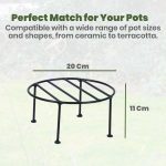ELEVATING EVERYDAY LIVING Metal Plant Stands, Heavy Duty Flower Pot Stands for Multiple Plant, Anti-Rust Iron Plant Pot Shelf, Decoration Racks for Home Indoor And Outdoor (4 Pack Black) - Image 3