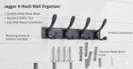 JAGGER JAG334 Wall Mounted Stainless Steel Wall Hooks for Hanging Cloth/Towel Hangers/Door Hangers/Hook Rail/Bthroom Hanger (Black [ Duck ] [ 1 PCS ], 8 PIN Hook) - Image 3