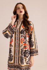 Modestouze Attires Coord Set for Women Cotton Poly Rayon - Turkish Co Ord Set for Women Stylish Mandarin Neck Floral Print Western Co Order Sets for Womens, Wear as Office Coat, Travel Cord, Cot - Image 6