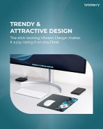 ARTBRIZ® Brizberry Pro-X1 Mouse Pad, Optimised for Speed and Precision, Premium Anti Skid Rubber Base, for Office Desktop Laptop PC Mac, 240mm x 210mm x 3mm (111S - Pack of 1) - Image 4