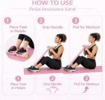 21 Fitness Resistance Bands-6 Tube Pedal Ankle Puller,Pedal Resistance Band with Handle,Resistance Bands,Strength Training, Tummy, Waist, Arm, Leg Slimming, Home Gym Exercise Equipment - Image 4