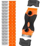 NEXT GEEK Glue Remover Cleaning Scraper Tool Double Edged Multipurpose Removing Paint, Labels, Sticker, 15 Piece Plastic Blades And 15 Piece Metal Blades