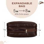 Leather World Synthetic Leather Briefcase: 15.6 Inch Brown Laptop Office Expandable Messenger Shoulder Bag for Men and Women - Image 4
