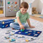 Storio Magnetic Solar System Puzzle Box | Montessori Space Theme Educational Toy for Kids 2 3 4 Years | Learn Planets with 41+ Magnets | Fun STEM Learning Activity Game for Boys & Girls