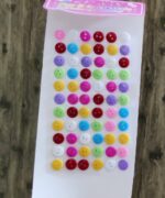 Multicolor Self-Adhesive Button Stickers, Round Shape Buttons Stickers for Art and Crafts, Set of 2 Sheets (132 Buttons) - Image 6