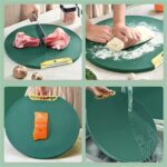 Versatile Circle Double-Sided Antibacterial Chopping Board - Thickened for Durability, Ideal Kitchenware for Efficient Cooking - Image 7