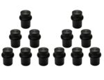 Peony Stainless Steel Drawer Knobs – Ideal for Cabinets, Drawers, and Pulls (Black, Pack of 12 pcs.)