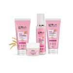 Ceramide Glow Rice Radiance Combo For Korean Glass Skin, Set of 4 - Face Wash, Face Toner, Face Scrub, Peel off Mask