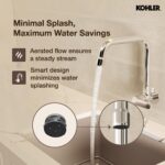 Kohler Beam Kitchen Faucet | Wall Mounted Kitchen Sink Tap | Cold-Only Single Lever Faucet with 360° Swivel | Water Saving Aerated Flow | Polished Chrome Finish | 10 Years Warranty - Image 4