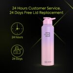Water Bottle 1 ltr Stainless Steel Sports/Fridge Bottle with Sipper Cap | 1-Year Warranty | Single Wall | For Home, Office, Gym, Travelling|Lightweight| Craft Pro 950ml | Pink-Purple Ombre - Image 6