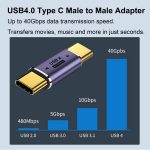 AreMe 2 Pack USB C Male to Male Adapter, Purple | 100W/40Gbps/8K, Type C Coupler Extender for Thunderbolt 4/3, MacBook, Laptop, Phones - Image 4
