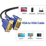 BLACK CROWN VGA to VGA Cable 3M (10 FT), 1080P Full HD High Resolution Male to Male Monitor Cord, Heavy Duty Video Lead for PC, Laptop, TV, Projector, Engineering Grade Display Screen - Image 3