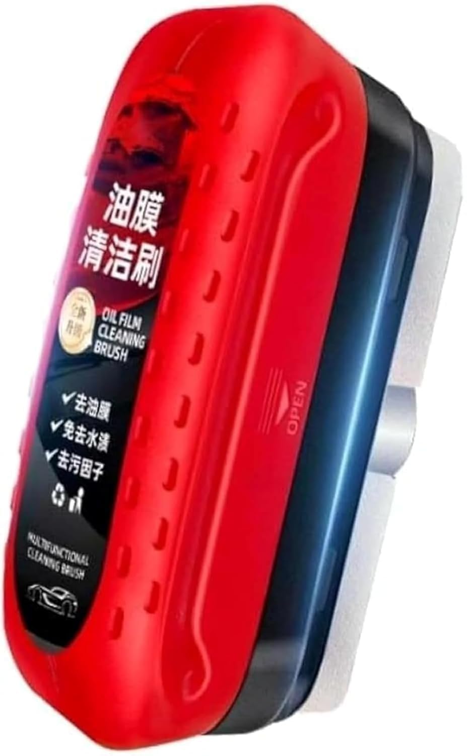 61f6VgRyMzL._SL1500_.jpg Automotive Oil Film Cleaning Brush, Glass Cleaning Board, Car Glass Oil Film Removal Cleaner, Powerful Windshield Cleaner & Oil Film Remover, Enhance Visual Effect of Windshield-2Pcs - Image 1