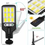 180W Led Solar Street Light Outdoor,10000LM IP65 Waterproof Solar Security Flood Lights Outdoor Motion Sensor, Wired Security Solar Powered Flood Lights for Indoor, Outside, Yard, Garden - Image 4