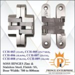 Prince Eleven 2 PCS Invisible Concealed Door Hinges with Screws | Heavy Duty Stainless Steel Cross Folding Hinge | 180° Frameless Hidden Hinges for Wooden Doors Cabinets and Kitchen (CCH-003) - Image 6