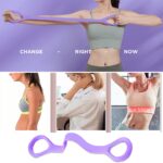 Ndola Figure 8 Fitness Resistance Band, Arm|Back Training Elastic Ropes - Pure Barre Workout Chest Arm and Shoulder Stretch Bands Exercise Equipment for Physical Therapy,Yoga,Pilates, Stretching - Image 3