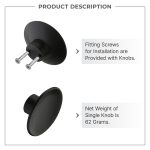 LAPO Premium Drawer Knobs for Home | Stainless Steel Cabinet Hardware | Black Finish | Elegant Round Design for Kitchen & Dressers | Easy Installation | 3 Years Warranty | Pack of 9 - Image 4
