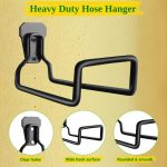 ecofynd Garden Hose Hanger, Heavy Duty Wall Mounted Watering Hose Holders, Portable Irrigation Hose Hanger, Garden Pipe Holder Hook (HOSE005-BLK) - Image 5