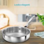 Hawkins Pro 18 cm Frying Pan, Triply Stainless Steel Fry Pan with Stainless Steel Handle, Silver (PSF18) - Image 8
