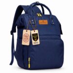 Motherly Patented Baby Diaper Bag Backpack for Moms | Water-Resistant Maternity & Baby Travel Bag with Multiple Pockets | Hospital Bag for Newborn Essentials (Budgetbee, Navy Blue)