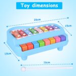 Musical Instruments, 2 in 1 Baby Piano Xylophone for Toddlers 1-3 Years Old, 8 Multicolored Key Keyboard, Preschool Educational Learning Toy for Girl Boy - Image 2