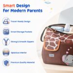 Bumtum Baby Diaper Bag For Mothers | Spacious Waterproof Backpack With Multiple Pockets To Easily Organise Baby Essentials, Various Sized Pockets (Elphie Orange) - Image 2