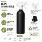 500ml Refillable Spray Bottle, Durable HDPE Plastic Trigger Sprayer, Fine Mist & Stream Spray, Leak-Proof BPA-Free Bottle for Cleaning Supplies, Plants, Beauty & Home Use (Pack of 1) - Image 3