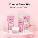 Ceramide Glow Rice Radiance Combo For Korean Glass Skin, Set of 4 - Face Wash, Face Toner, Face Scrub, Peel off Mask - Image 2