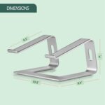 RUBOXA Ergonomic Laptop Stand for Desk - Elevated Computer Stand With Nonslip Tabs - Prevents Shoulder, Back and Neck Pain and Overheating (Silver) - Image 7