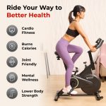 Fitkit by Cult FK7001 Spin Bike with 6Kg Flywheel, LED screen, Adjustable Brake Pad Resistance with Belt Drive System for Fitness at Home Workouts|Max Weight : 110 kg (Black) - Image 6