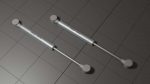 VOLO 100 N Hydraulics Gas Spring Stay STRUT Pneumatic Lift Support Cabinet Hinges Support, Capacity 10 KGS (Pack of 2 PCS) Size 10 INCHES,Material:Iron, Color:Silver - Image 3
