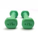 Vinyl Dumbbells Set of 2 for Men & Women | Anti-Slip Fixed Weight Exercise Dumbbells for Home Workout, Gym, Fitness, Strength Training, Yoga & Aerobics 500g Each Dumbbell | 1Kg Total Pair Weight (500Gram PACK OF 2) (TOTAL 1KG) - Image 3