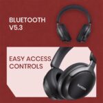 GameSir Bass Wireless Headphones with 40mm Drivers, Deep Bass Stereo Sound, Bluetooth 5.3, Over-Ear Noise Isolation Headset with LED Light, Built-in Mic for PC, Mobile & Laptop (Black) - Image 3