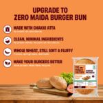 The Health Factory Zero Maida Burger Bun 120g (2Pcs) | Clean Label, Not Brown - Image 3