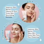 Glamveda Korean 7 Step Skincare Kit for Women | Rice & Ceramide Routine | Gift Box | Skin Brightening, Anti-Ageing | Face Wash + Toner + Moisturizer + Serum + Mask + Sunscreen+ Under Eye Cream - Image 3