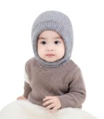 Gajraj Winter Warm Ear Protection Knitted Woolen Unisex Baby Hat (6 Months-6 Years)