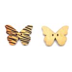 Wooden Butterfly Shape Buttons 2 Hole Sewing Buttons for Fashion/Replacement/Decorative/Jackets/Kurtis and Also Used DIY Art and Craft item (712 - Wooden TIGER BUTTERFLY Buttons 24 pcs) - Image 3