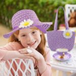 BabyMoon Set of 2 | Baby Girls Summer Sunflower Straw Kids Sun Hat with Sling Purse Handbag | Beach Hat | 2-6 Years - Image 5