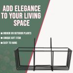 Pivalo Plant Stand Galvanized Metal Flower Pot Holder Indoor Gamla Support Art Hanging Basket Kitchen Basket Rack Outdoor Display Shelf for Office Home Garden Balcony Decoration (Pack of 1, Black) - Image 4
