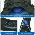 Proberos® 5L Hydration Backpack Vest with 2L Water Bladder, Quick Dry | Nylon Mesh Pack for Men Women, Multi Pockets, Ultra Lightweight Fashion Outdoor Gear Hiking, Trail Running - Image 4